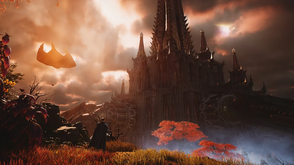 Official AION 2 screenshot of a fortified Asmodian region