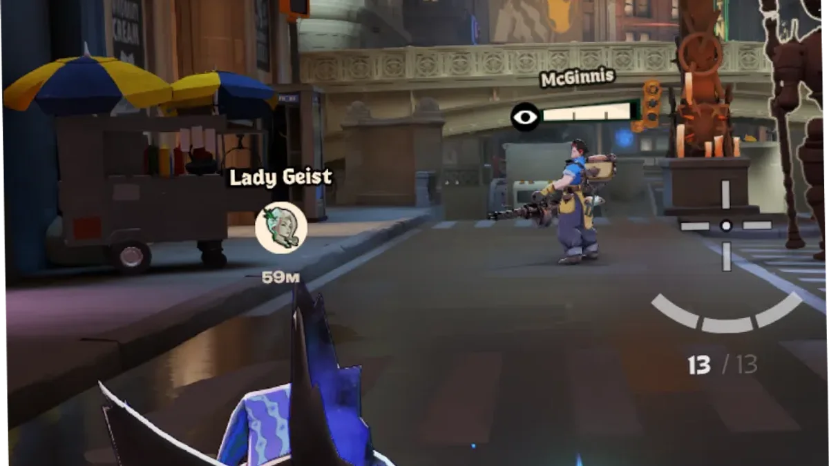 Official Deadlock gameplay view showing the current city map, combat HUD and nearby allies
