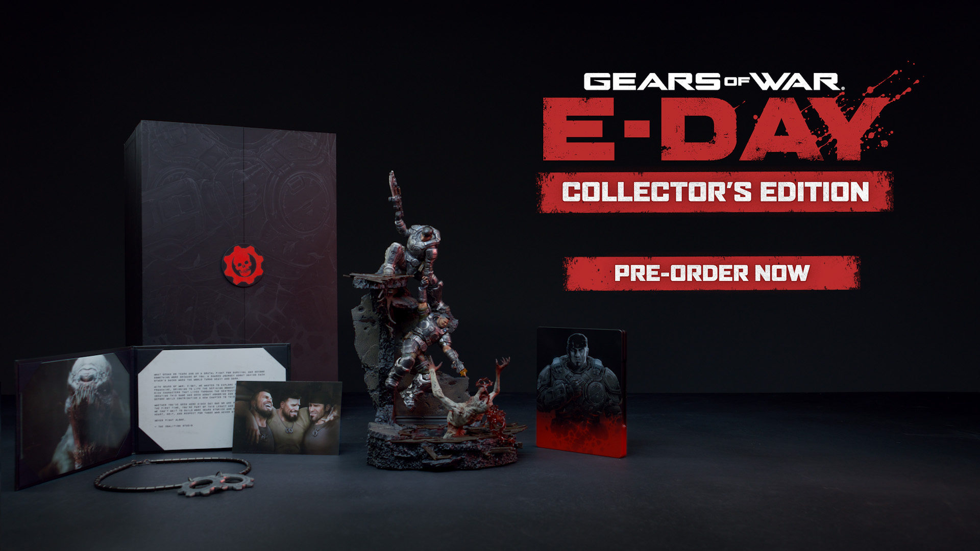 Official Gears of War E-Day Collector’s Edition product arrangement
