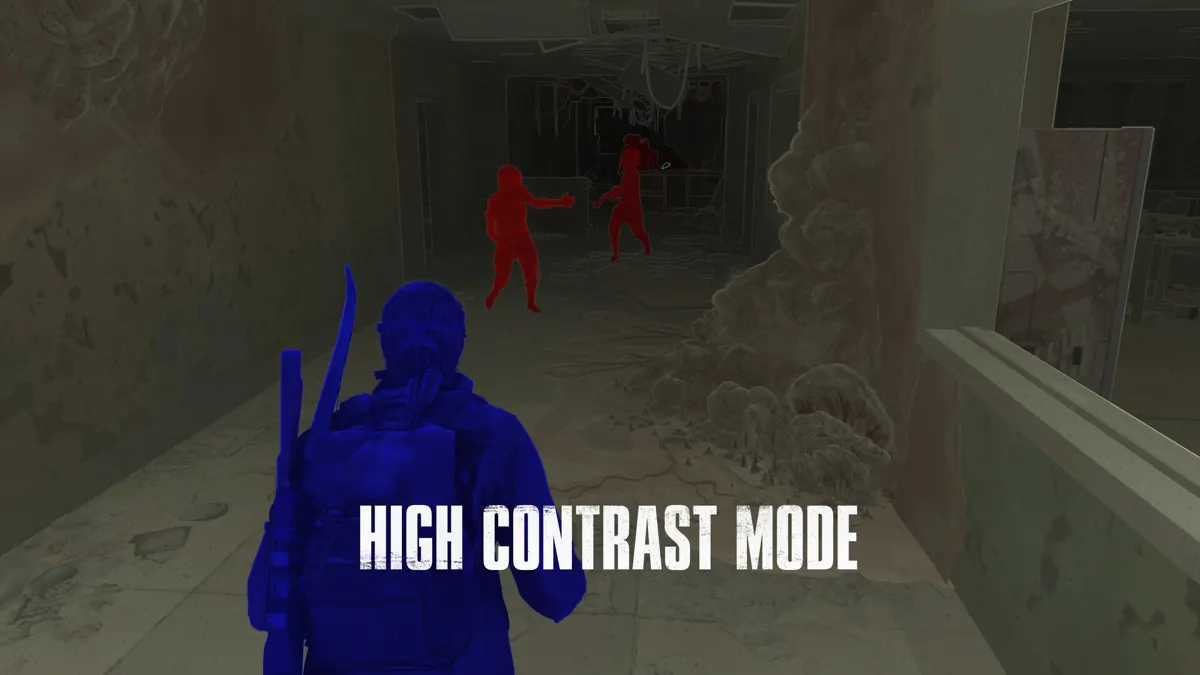 High contrast accessibility mode in The Last of Us Part I
