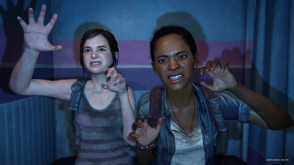 Ellie and Riley in The Last of Us Part I Left Behind