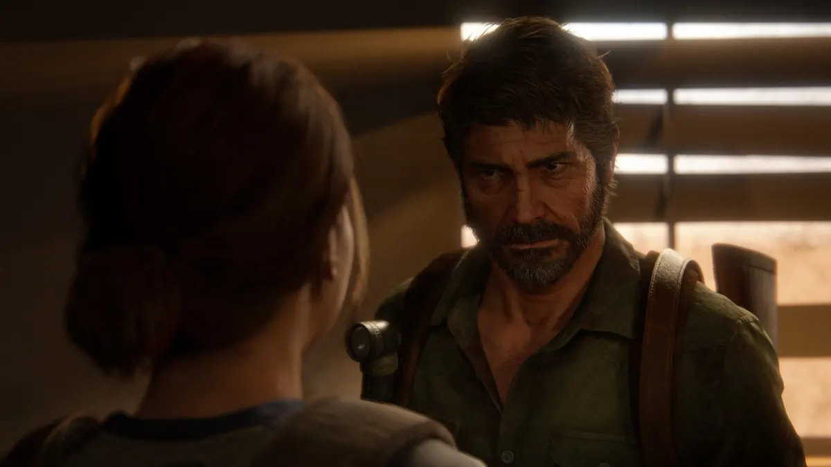 Joel and Ellie speaking in The Last of Us Part II Remastered